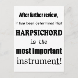 ハープシコード最も重要な楽器 ポストカード