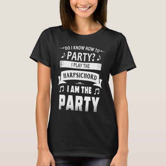 ハープシコード選手のパーティー Tシャツ (正面)