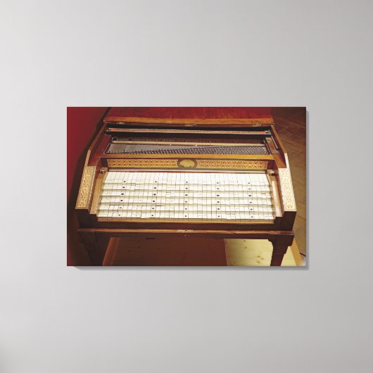 ハープシコード、ヨハン・ヤコブ・コニケ著、1796年 キャンバスプリント (正面)