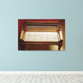 ハープシコード、ヨハン・ヤコブ・コニケ著、1796年 キャンバスプリント (インサイチュ (ウッドフロア))