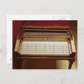 ハープシコード、ヨハン・ヤコブ・コニケ著、1796年 ポストカード (正面/裏面)