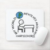 ハープシコード – ワールドリボルブのまわりに マウスパッド (マウス)