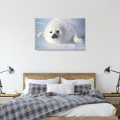 ハープシールフォカgroenlandica) 1週間のハープ キャンバスプリント (インサイチュ (寝室))