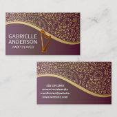 ハープストリングス楽器 名刺 (正面/裏面)