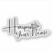 ハープパーソナライズされたステッカー シール (正面)
