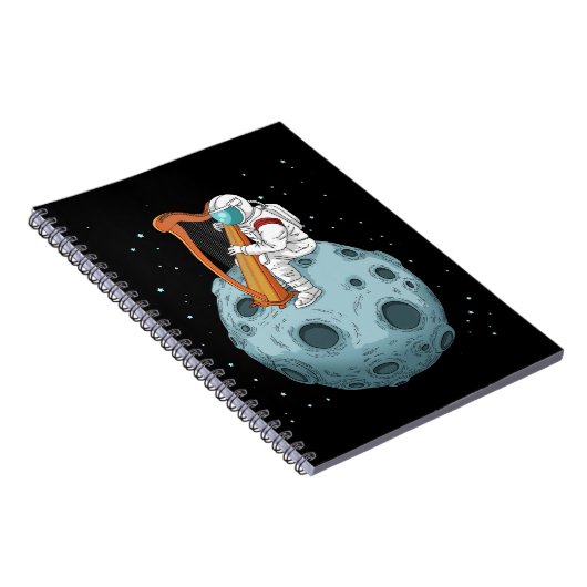 ハーププレーヤーギフトガールズハーピストギフトウーマンハープ ノートブック (右側)