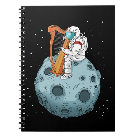 ハーププレーヤーギフトガールズハーピストギフトウーマンハープ ノートブック (正面)