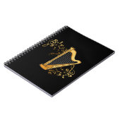 ハーププレーヤーギフトガールズハーピスト女性音楽ハープ ノートブック (左側)