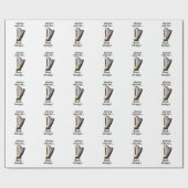 ハープミュージカル楽器ハープ ラッピングペーパー (フラット)