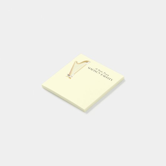 ハープミュージシャンミュージック先生 ポストイット (アングル)