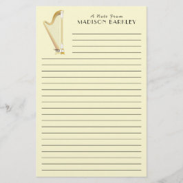 ハープミュージシャンミュージック先生 便箋