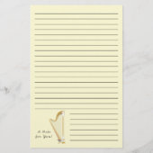 ハープミュージシャンミュージック先生 便箋 (裏面)