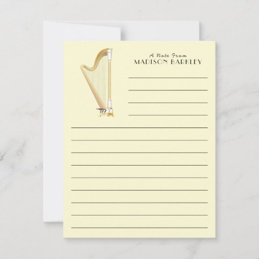 ハープミュージシャン音楽先生 サンキューカード (正面)