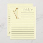 ハープミュージシャン音楽先生 サンキューカード (正面/裏面)