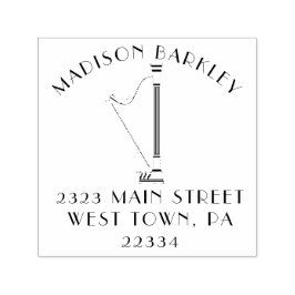 ハープミュージシャン音楽先生 セルフインキングスタンプ