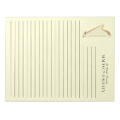 ハープミュージシャン音楽先生 ノートパッド (正面)