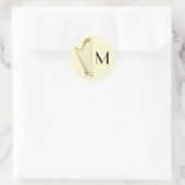 ハープミュージシャン音楽先生 ラウンドシール (バッグ)