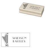 ハープミュージシャン音楽先生 ラバースタンプ (押印)