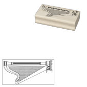 ハープミュージシャン音楽先生 ラバースタンプ (押印)