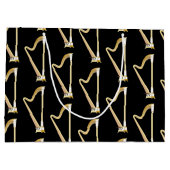 ハープミュージシャン音楽先生 ラージペーパーバッグ (裏面)