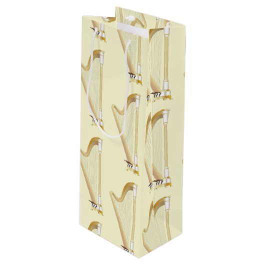 ハープミュージシャン音楽先生 ワインギフトバッグ (正面アングル)