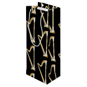 ハープミュージシャン音楽先生 ワインギフトバッグ (裏面アングル)