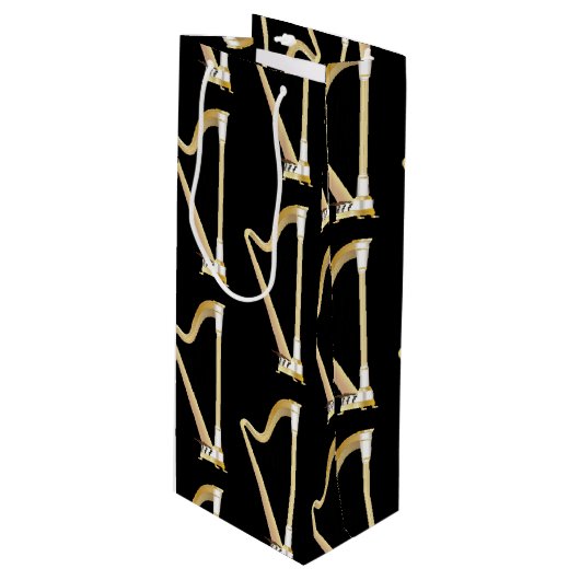 ハープミュージシャン音楽先生 ワインギフトバッグ (正面アングル)