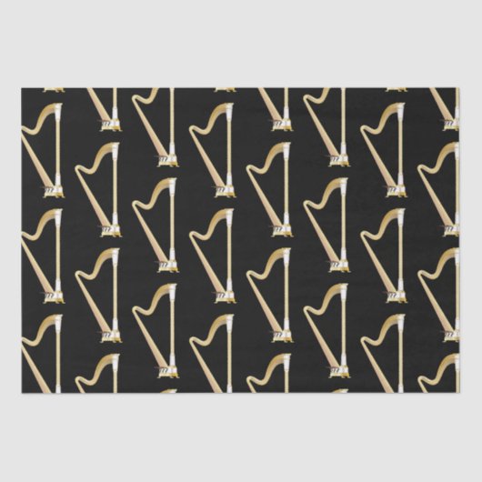 ハープミュージシャン音楽先生 薄葉紙 (正面)