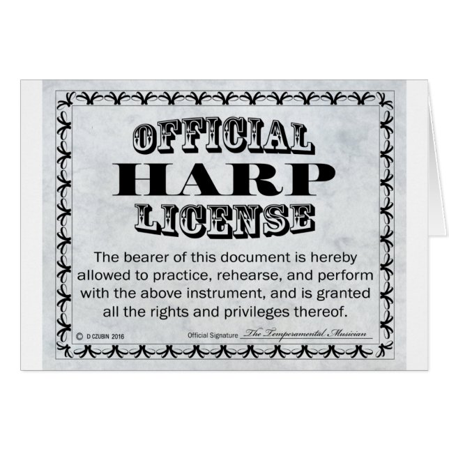 ハープ免許 (正面横)