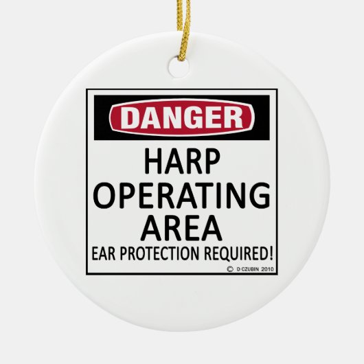 ハープ動作領域 セラミックオーナメント (正面)
