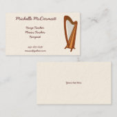 ハープ奏者の名刺 名刺 (正面/裏面)