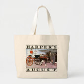 ハープ奏者の威厳があるな1899のカバージャンボトートバック ラージトートバッグ (正面)