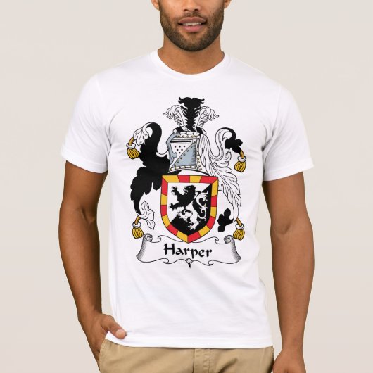 ハープ奏者の家紋 Tシャツ (正面)