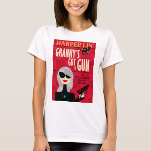 ハープ奏者の林の表紙によって銃得られるワイシャツのおばあさん Tシャツ
