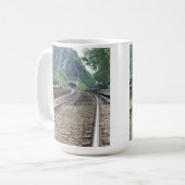 ハープ奏者フェリーWV鉄道線路のマグ コーヒーマグカップ (正面左)