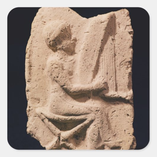 ハープ奏者、紀元前1830年～1600年 スクエアシール (正面)