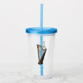 ハープ漫画イラストレーション アクリルタンブラー (正面)