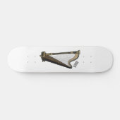 ハープ漫画イラストレーション スケートボード (横)