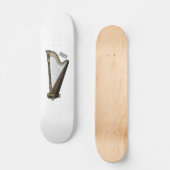 ハープ漫画イラストレーション スケートボード (正面)