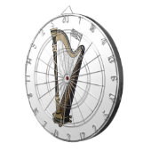 ハープ漫画イラストレーション ダーツボード (正面右)