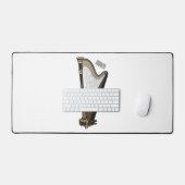 ハープ漫画イラストレーション デスクマット (キーボード&マウス)
