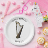 ハープ漫画イラストレーション ペーパープレート (パーティー)