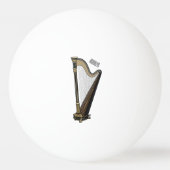 ハープ漫画イラストレーション 卓球ボール (裏面)