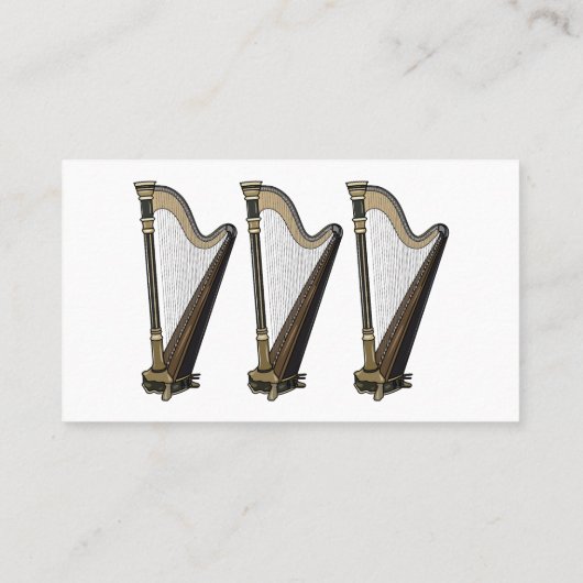 ハープ漫画イラストレーション 名刺 (裏面)