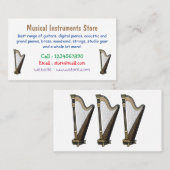 ハープ漫画イラストレーション 名刺 (正面/裏面)