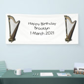 ハープ漫画イラストレーション 横断幕 (トレードショー)