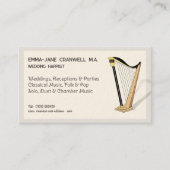 ハープ結婚プレイヤーズハーピストミュージシャンパーソナライズされた 名刺 (正面)