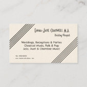 ハープ結婚プレイヤーズハーピストミュージシャンパーソナライズされた 名刺 (裏面)