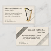 ハープ結婚プレイヤーズハーピストミュージシャンパーソナライズされた 名刺 (正面/裏面)