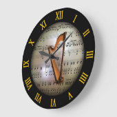 ハープ背景「ミュージカル惑星」 * to ラージ壁時計 (傾斜)